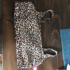 Leopard bikini top